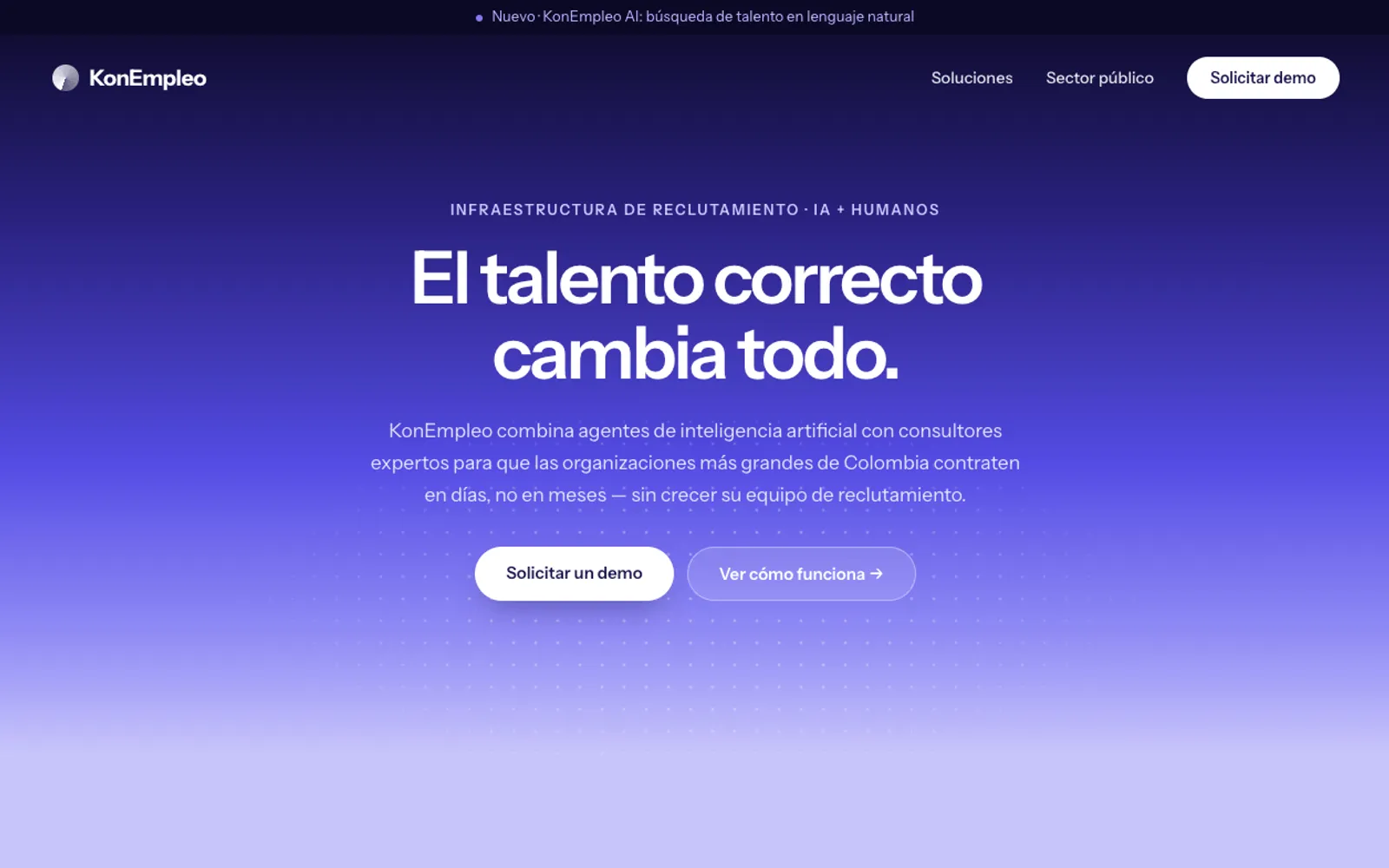 Captura del sitio de Konempleo